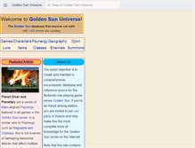 Tablet Screenshot of goldensunwiki.net